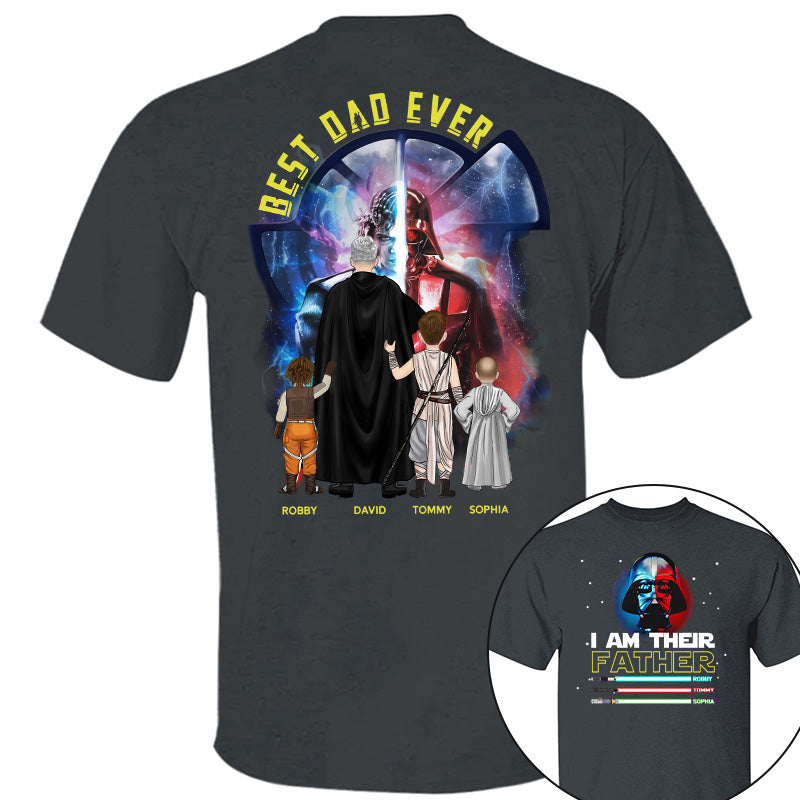 I Am Their Father - Personalized Shirt For Dad, Custom Kid Swords NA04 Pt99