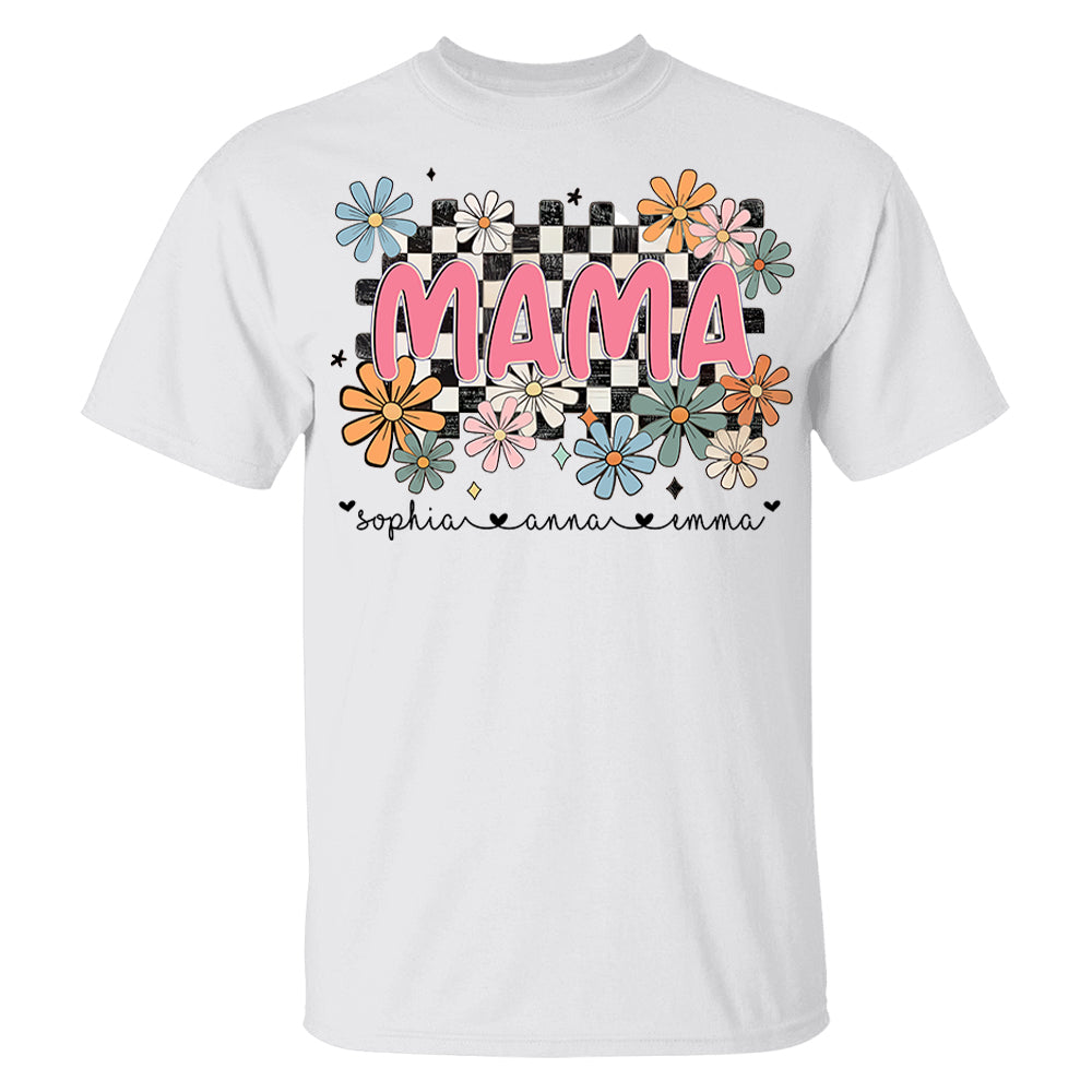 Flower Grandma Shirt - Custom Grandma Shirt Mother's Day NA04 Pt99