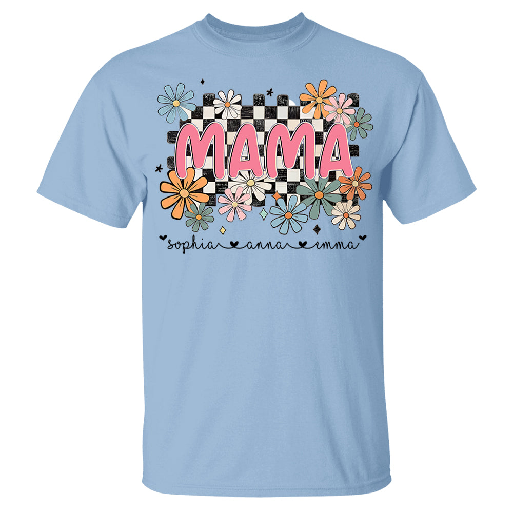 Flower Grandma Shirt - Custom Grandma Shirt Mother's Day NA04 Pt99