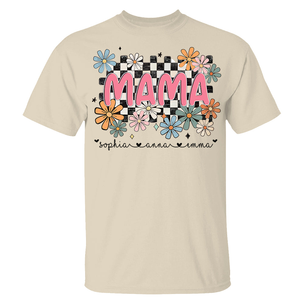 Flower Grandma Shirt - Custom Grandma Shirt Mother's Day NA04 Pt99
