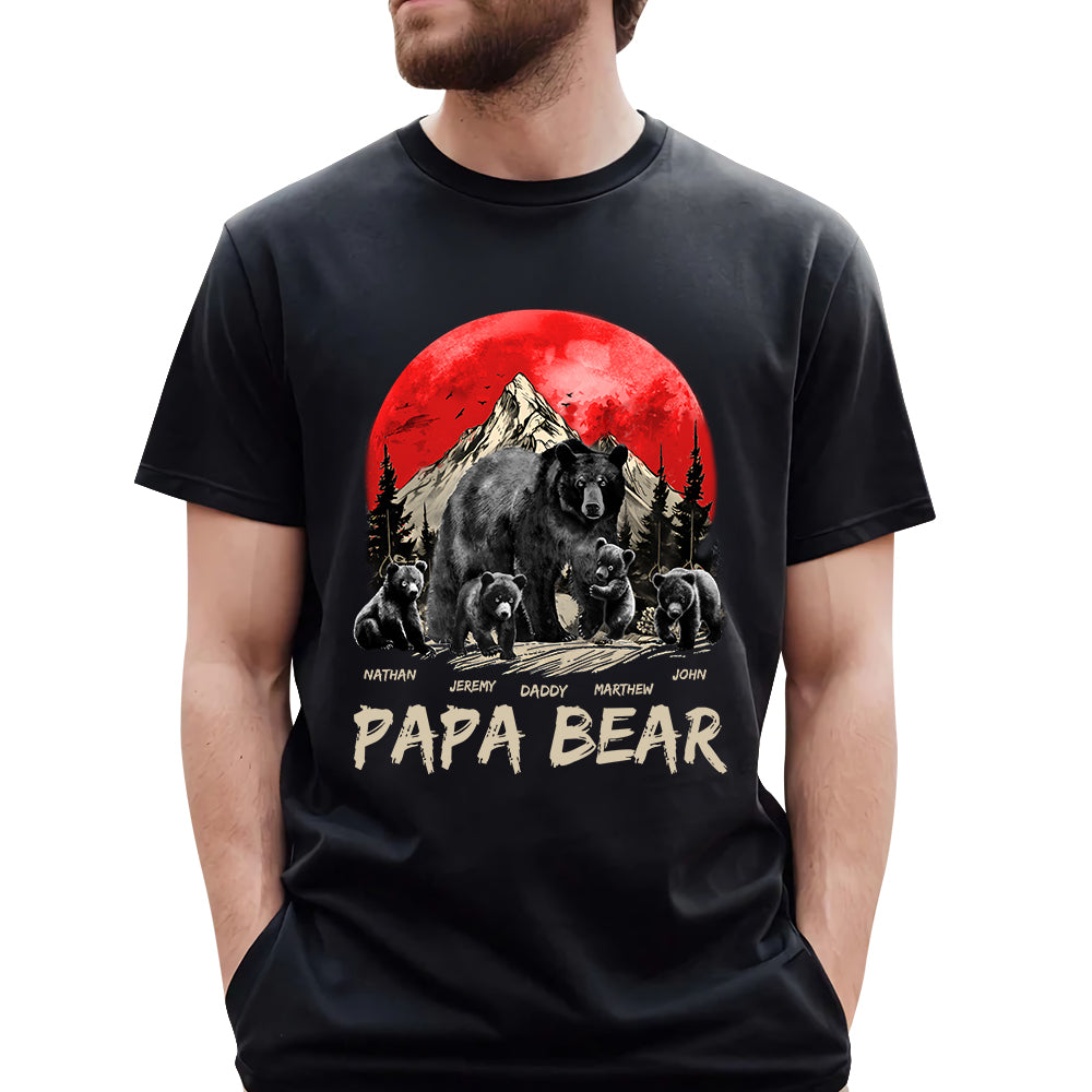 Papa Bear Personalized Shirt Pa00