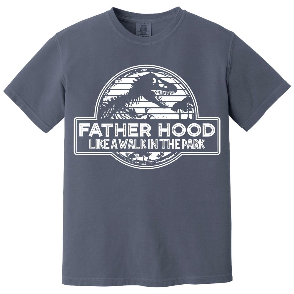 Fatherhood Like a Walk in the Park Shirt, Father's Day Gift T-Shirt, Dinosaur Dad Gift Shirt, Gift for New Dad Tshirt