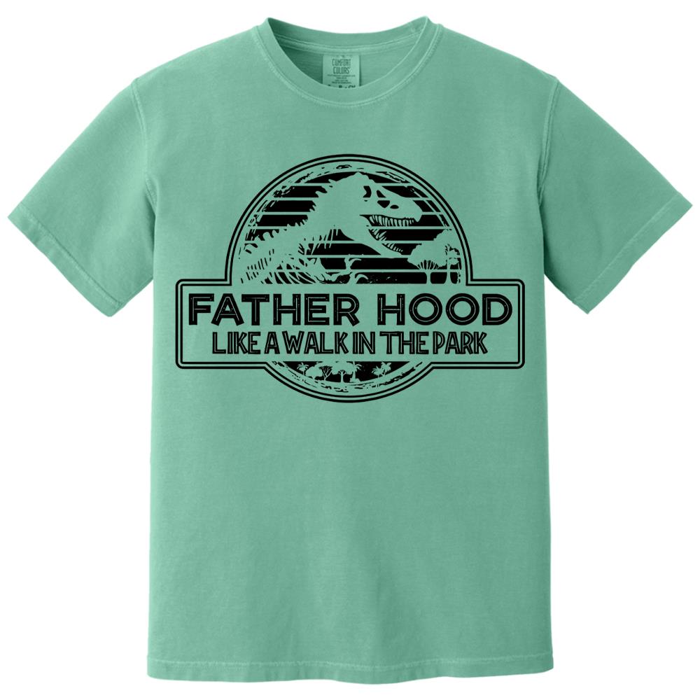 Fatherhood Like a Walk in the Park Shirt, Father's Day Gift T-Shirt, Dinosaur Dad Gift Shirt, Gift for New Dad Tshirt