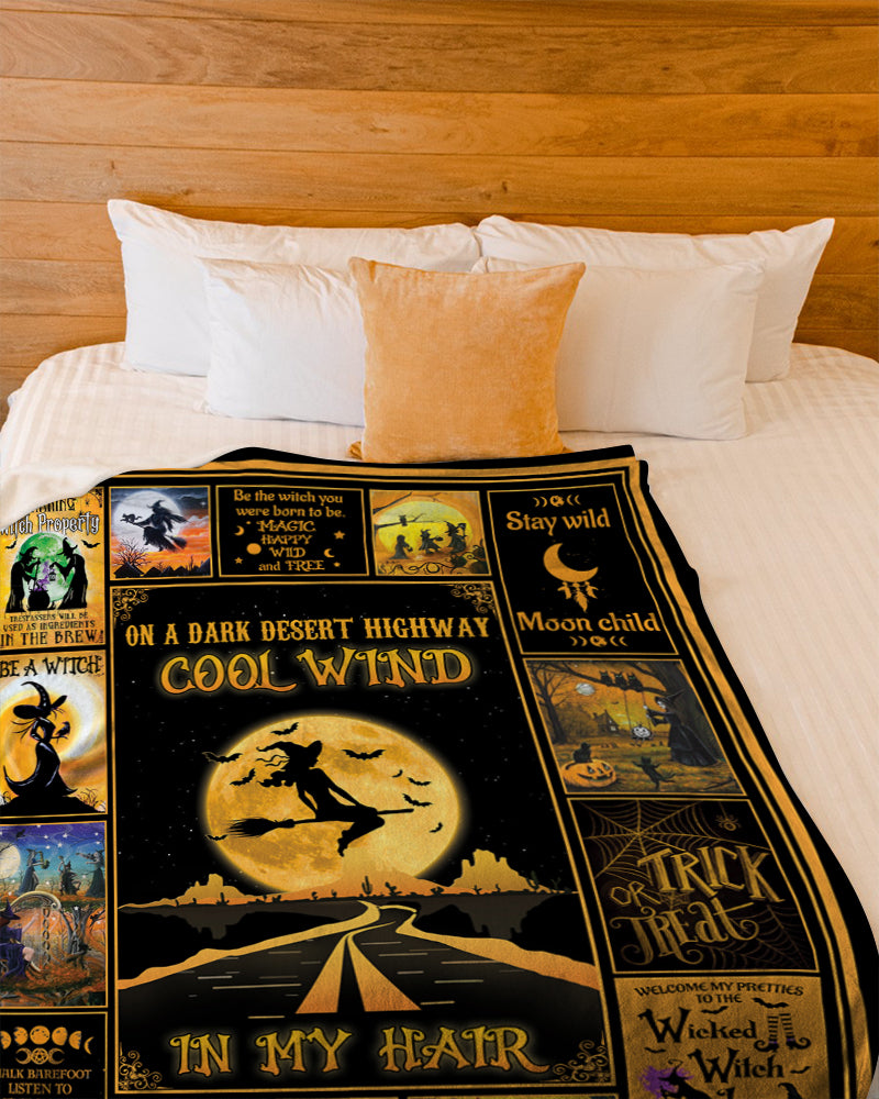 On A Dark Desert Highway Cool Wind In My Hair Blanket, DO99