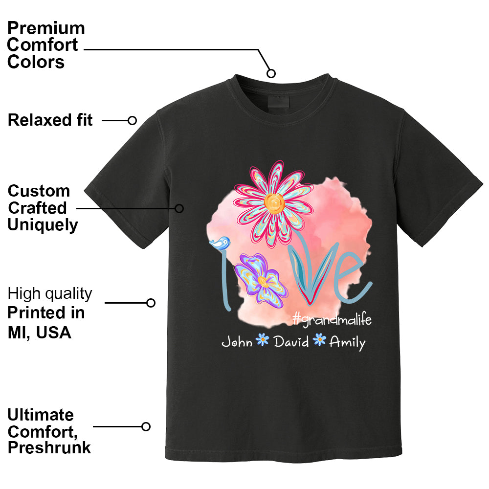 Love Grandmalife - Personalized Shirt For Nana Gigi NA04 - Cute Gift For Mom Grandma Day NA04 Tm01