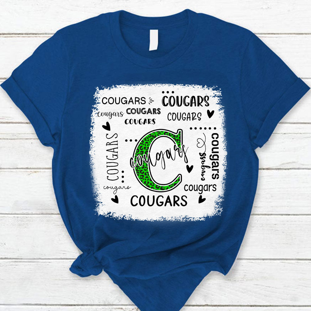 Personalized School Mascot Leopard Custom Name T-Shirt Teacher Appreciation Gift Vr2 Ph99