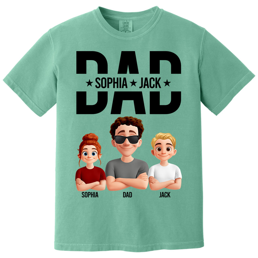 Personalized Shirt For Dad Husband Grandpa - Custom Animation Clipart NA04 Pt99