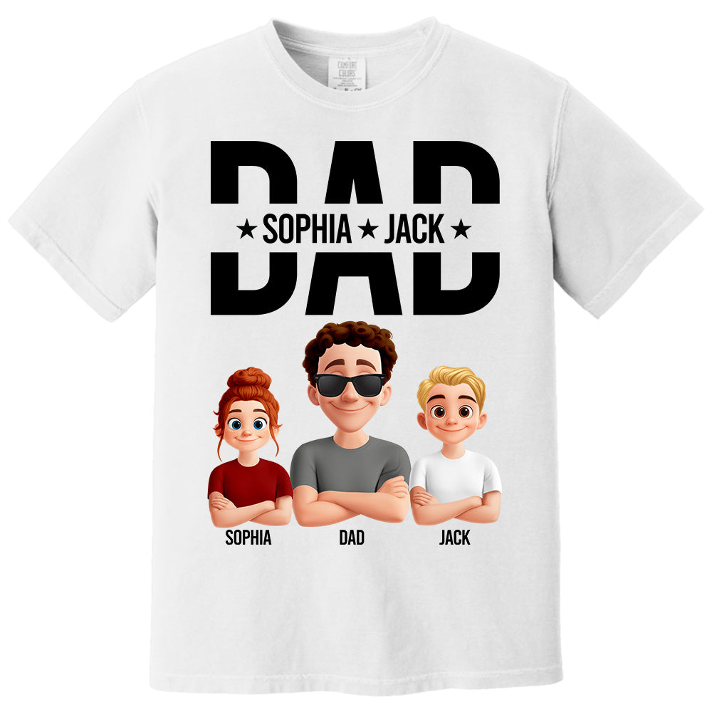 Personalized Shirt For Dad Husband Grandpa - Custom Animation Clipart NA04 Pt99
