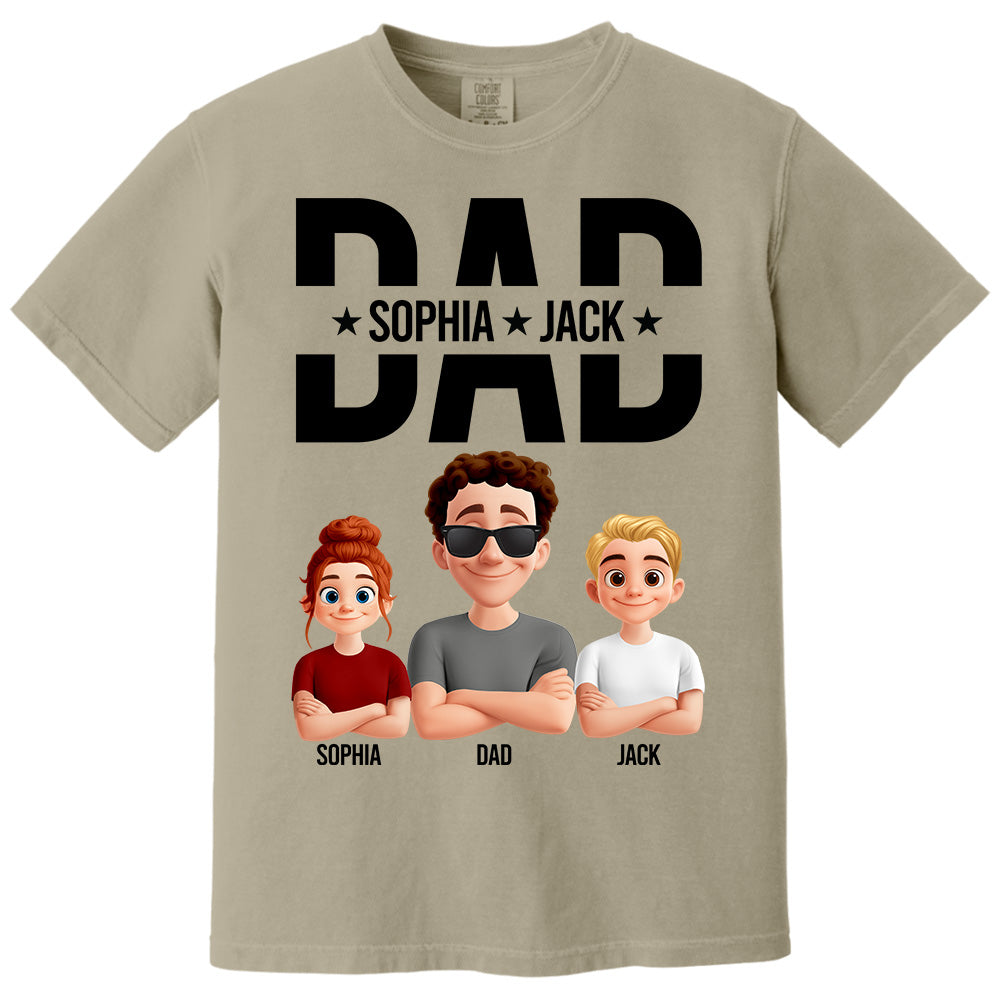 Personalized Shirt For Dad Husband Grandpa - Custom Animation Clipart NA04 Pt99