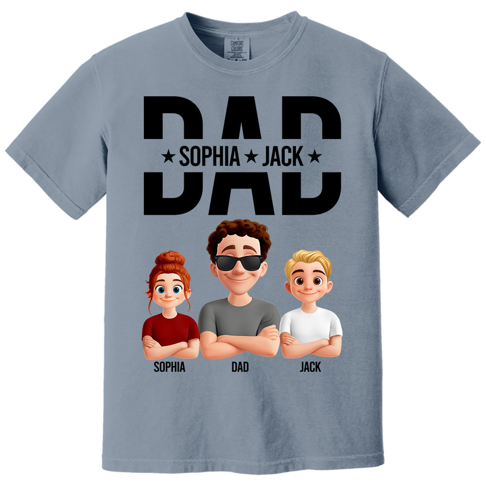 Personalized Shirt For Dad Husband Grandpa - Custom Animation Clipart NA04 Pt99
