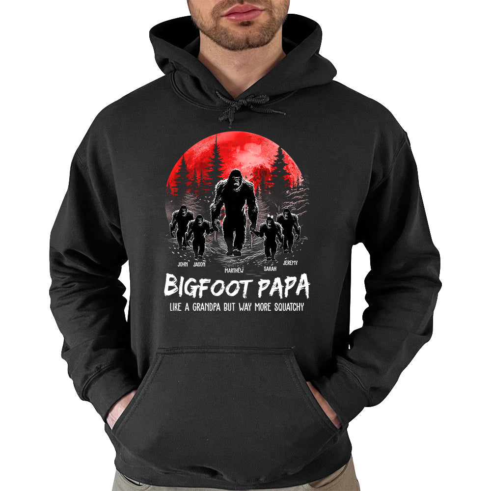 Bigfoot Papa Like a Grandpa But Way More Squatchy - Personalized Shirt Pa00
