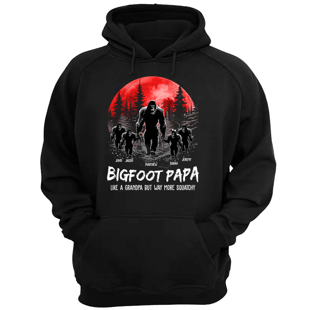 Bigfoot Papa Like a Grandpa But Way More Squatchy - Personalized Shirt Pa00