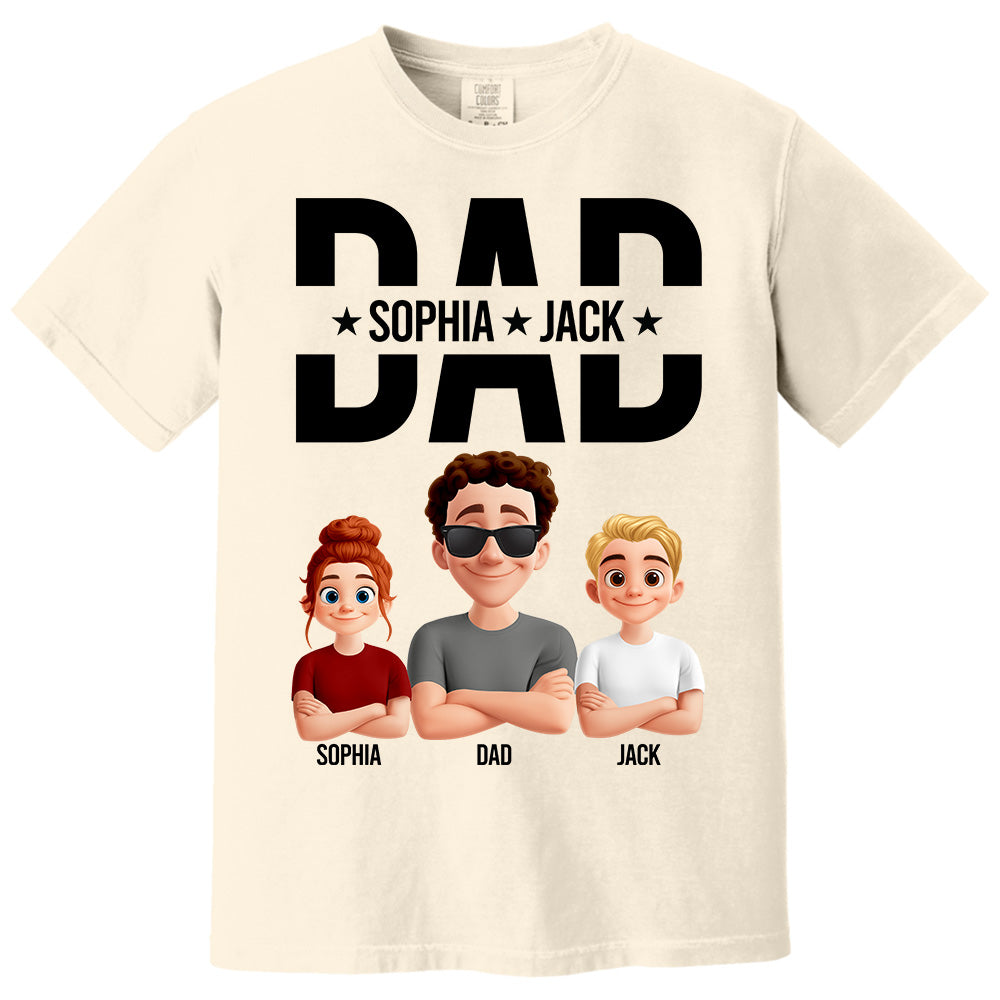Personalized Shirt For Dad Husband Grandpa - Custom Animation Clipart NA04 Pt99