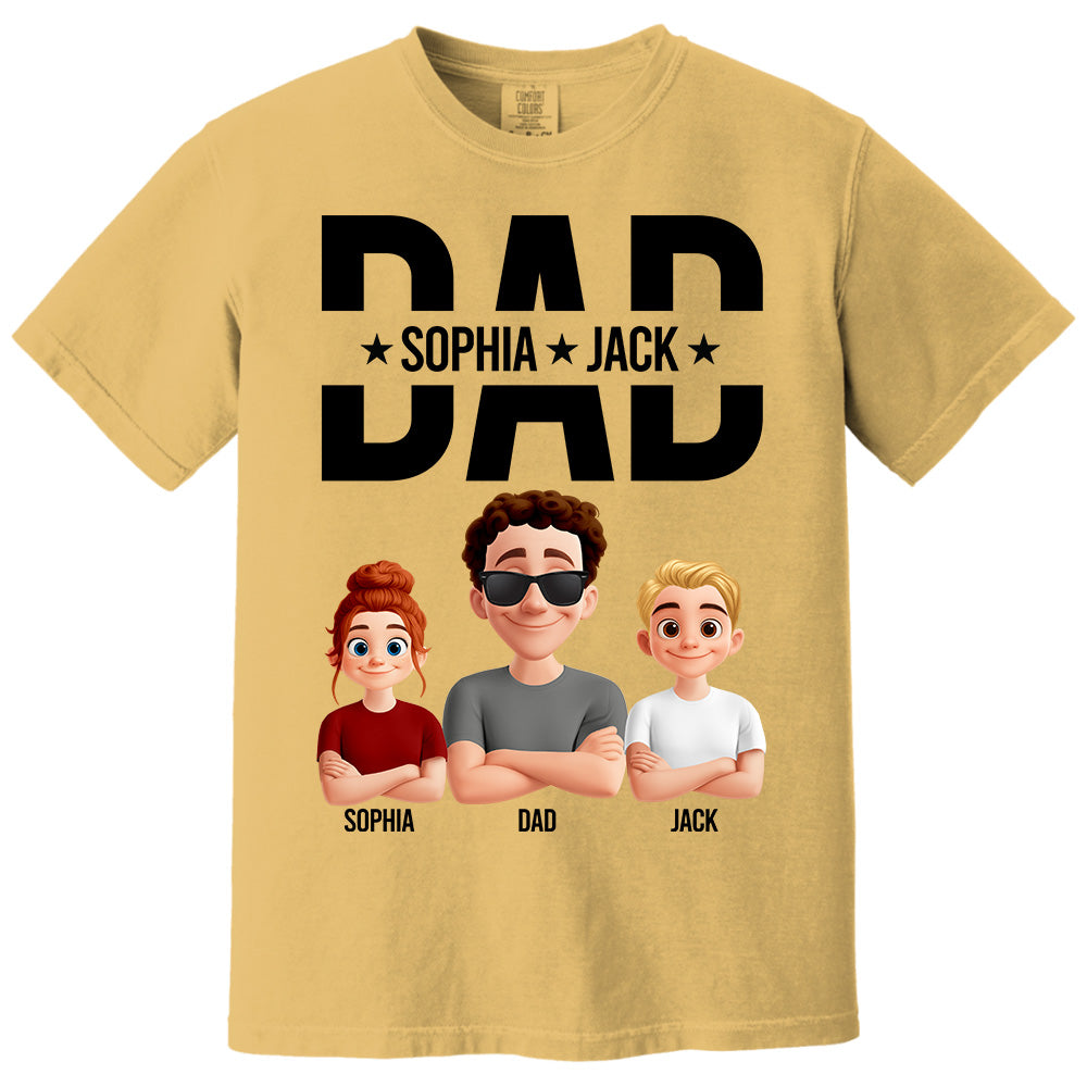 Personalized Shirt For Dad Husband Grandpa - Custom Animation Clipart NA04 Pt99