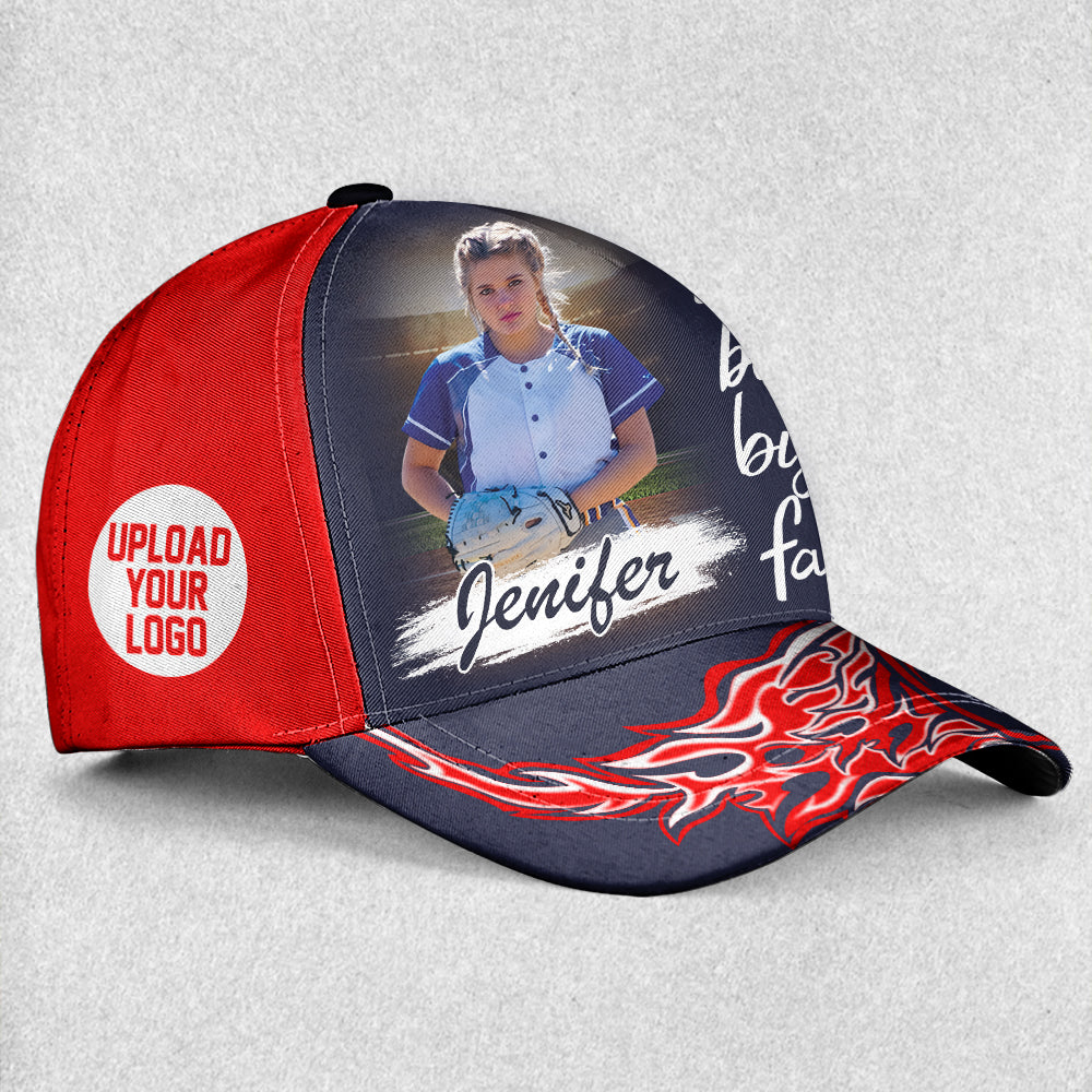 I Will Always Be Your Biggest Fan Custom Photo Cap GameDay Cap Gift For Softball Mom Dad Sport Family Tu20