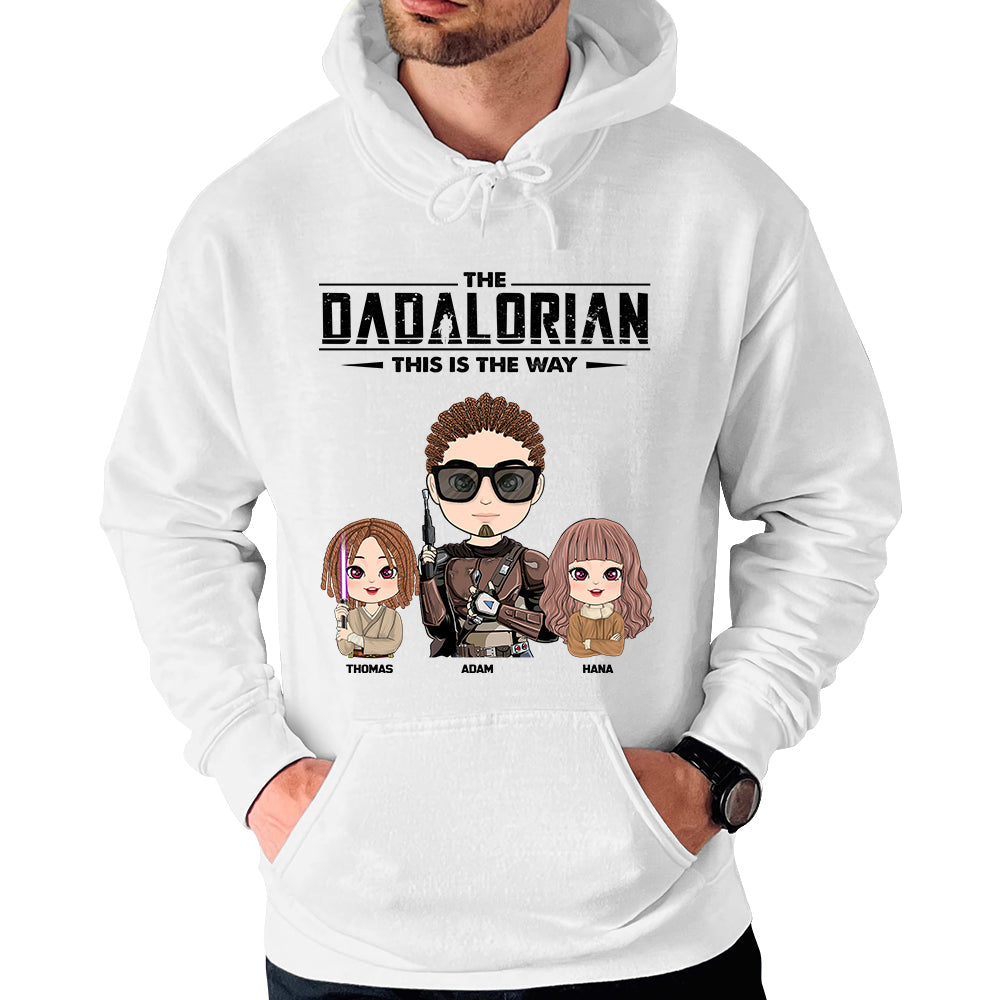 The Dadalorian This Is The Way Personalized Shirt Gift For Dad - Custom Cute Art Nickname With Kids