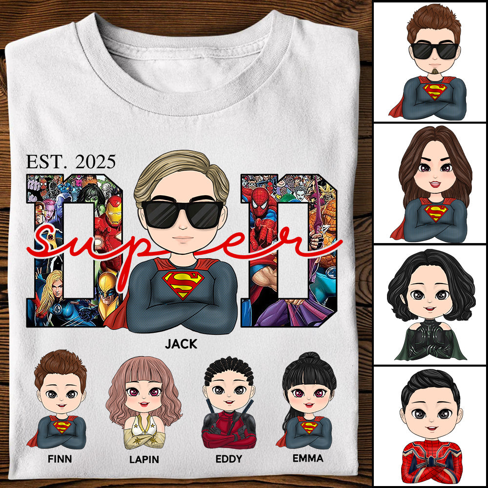 Super Dad - Personalized Shirt Gift For Dad Mom Tu24