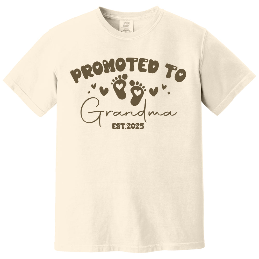 Comfort Colors® Personalize Est Grandma Shirt, Promoted To Grandma, Mothers Day Gift For Grandma, Granny Shirt, Gigi Mimi Shirt, Nana Shirt Nh00