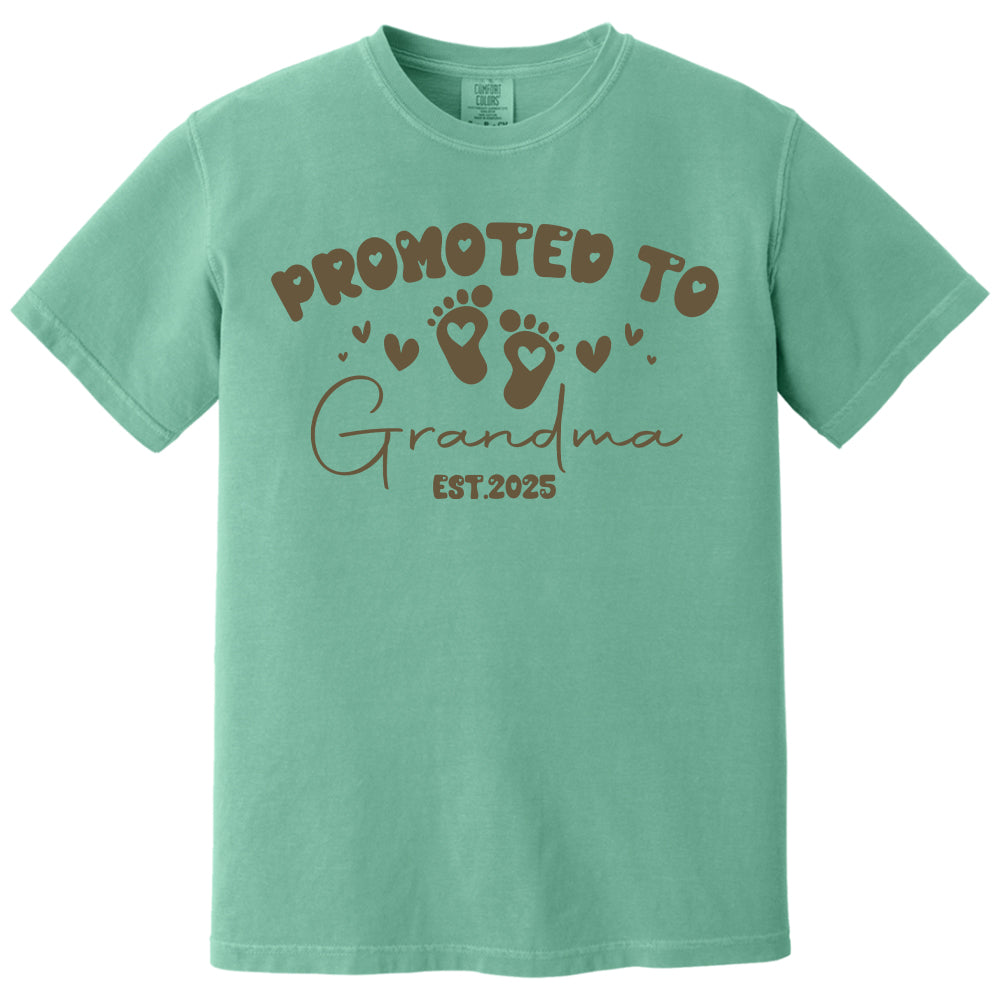 Comfort Colors® Personalize Est Grandma Shirt, Promoted To Grandma, Mothers Day Gift For Grandma, Granny Shirt, Gigi Mimi Shirt, Nana Shirt Nh00