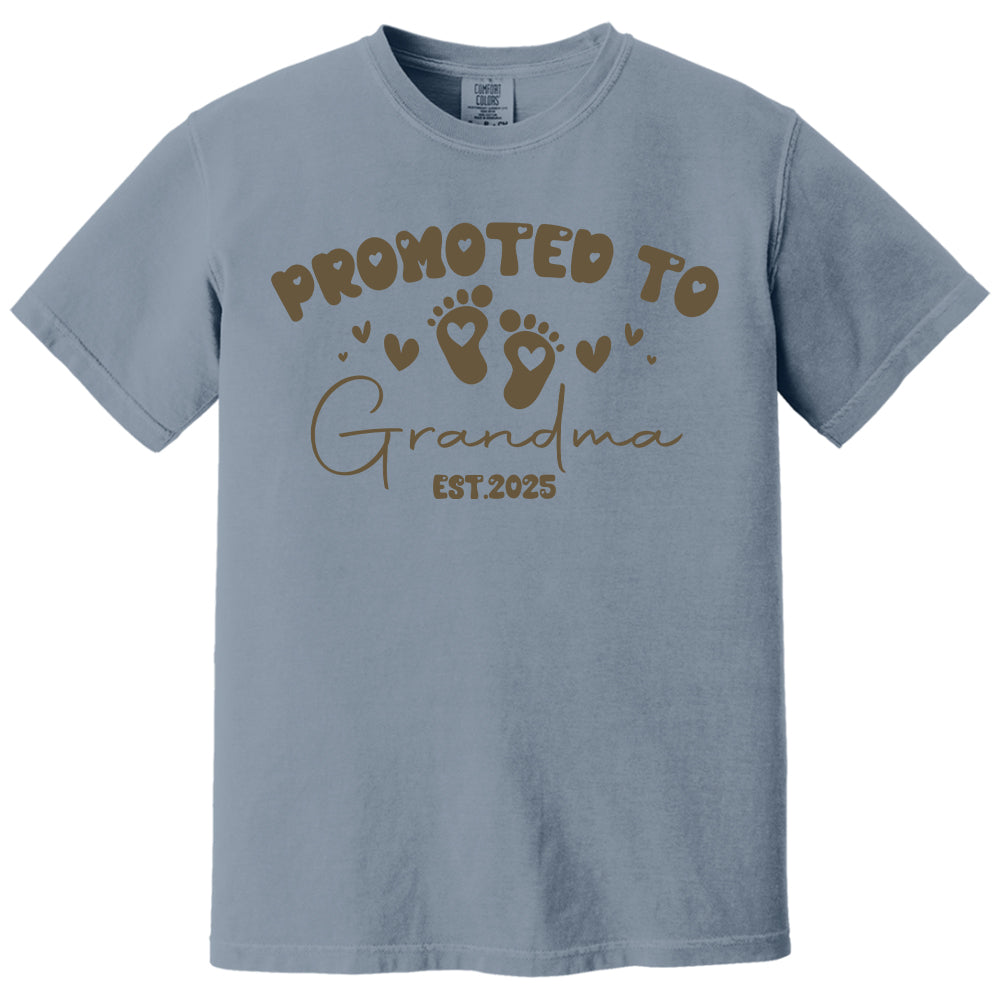 Comfort Colors® Personalize Est Grandma Shirt, Promoted To Grandma, Mothers Day Gift For Grandma, Granny Shirt, Gigi Mimi Shirt, Nana Shirt Nh00