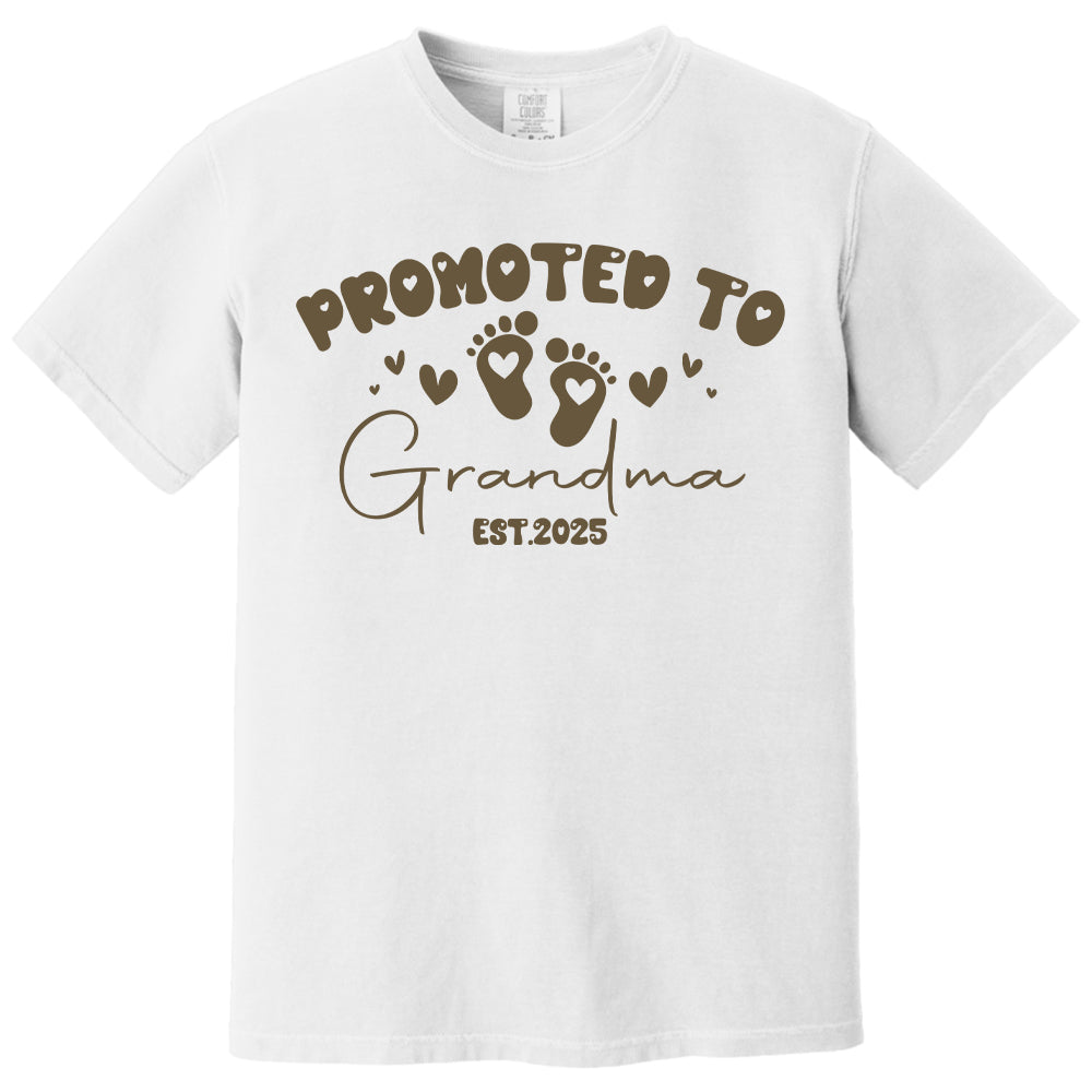 Comfort Colors® Personalize Est Grandma Shirt, Promoted To Grandma, Mothers Day Gift For Grandma, Granny Shirt, Gigi Mimi Shirt, Nana Shirt Nh00