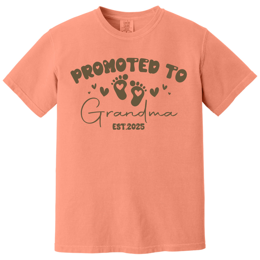 Comfort Colors® Personalize Est Grandma Shirt, Promoted To Grandma, Mothers Day Gift For Grandma, Granny Shirt, Gigi Mimi Shirt, Nana Shirt Nh00