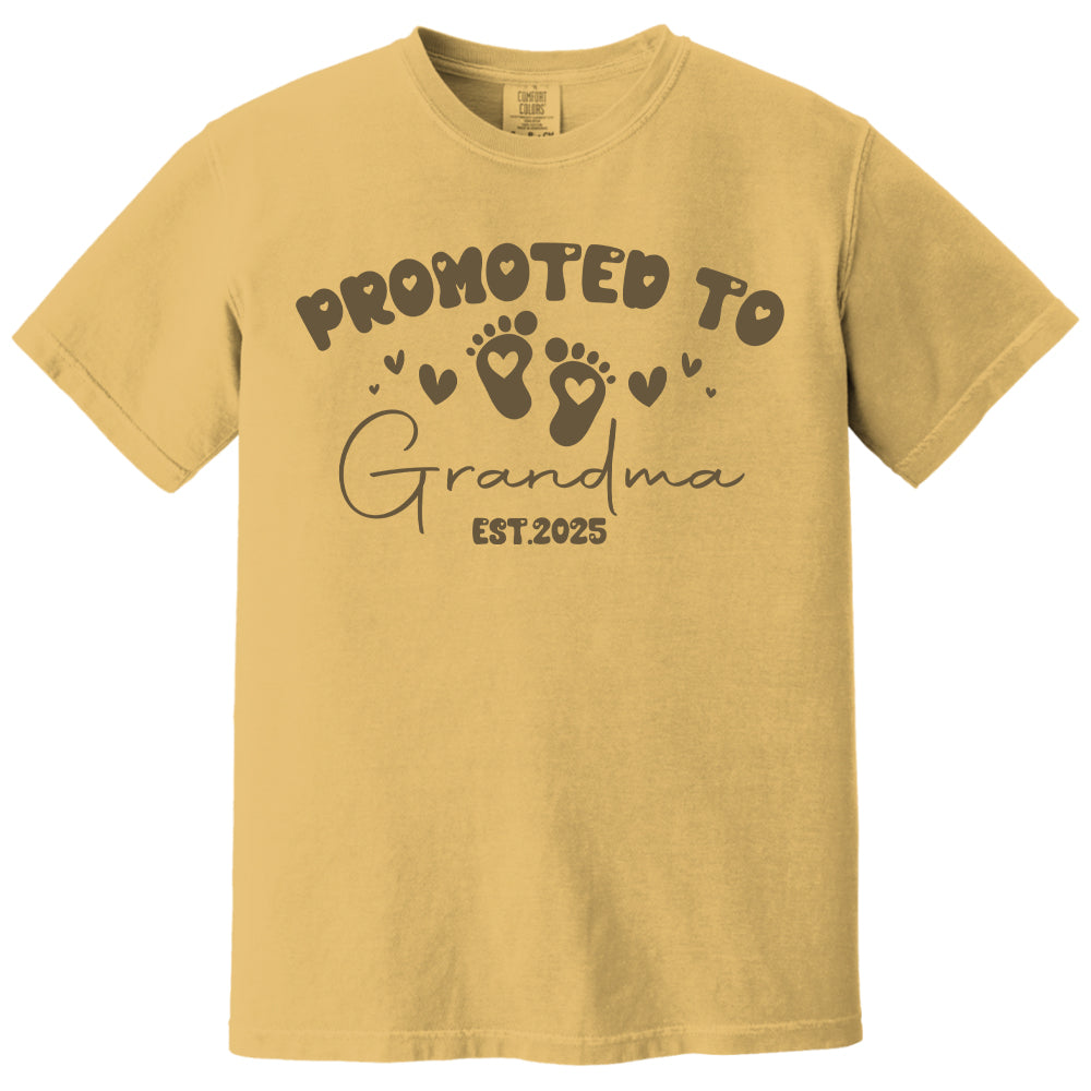 Comfort Colors® Personalize Est Grandma Shirt, Promoted To Grandma, Mothers Day Gift For Grandma, Granny Shirt, Gigi Mimi Shirt, Nana Shirt Nh00