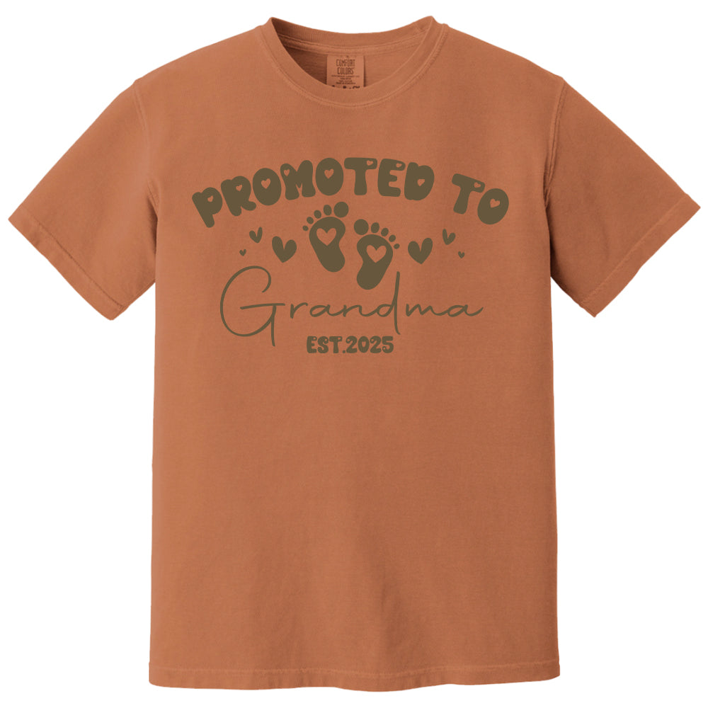 Comfort Colors® Personalize Est Grandma Shirt, Promoted To Grandma, Mothers Day Gift For Grandma, Granny Shirt, Gigi Mimi Shirt, Nana Shirt Nh00