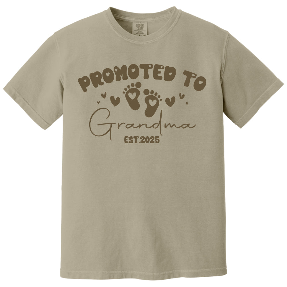 Comfort Colors® Personalize Est Grandma Shirt, Promoted To Grandma, Mothers Day Gift For Grandma, Granny Shirt, Gigi Mimi Shirt, Nana Shirt Nh00