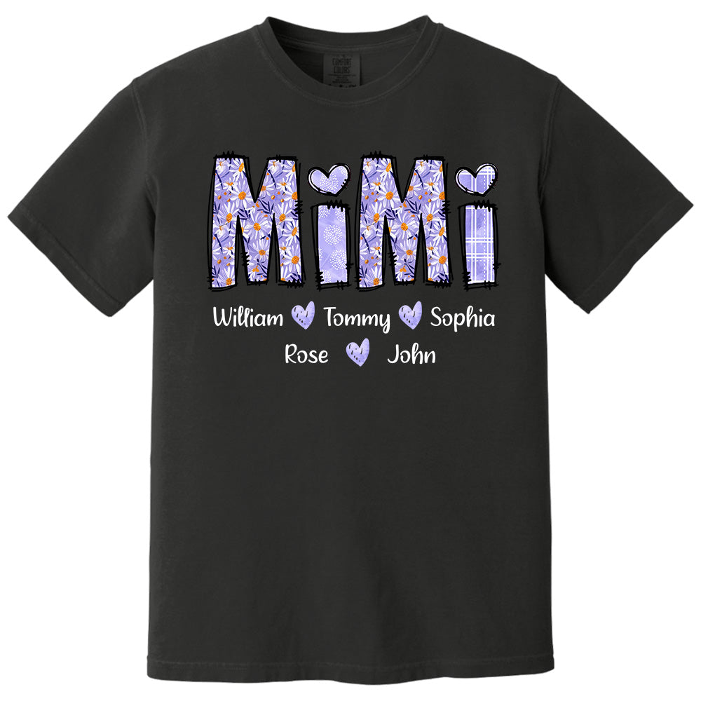 Mimi Purple Daisy - Personalized Shirt For Grandma Pt99