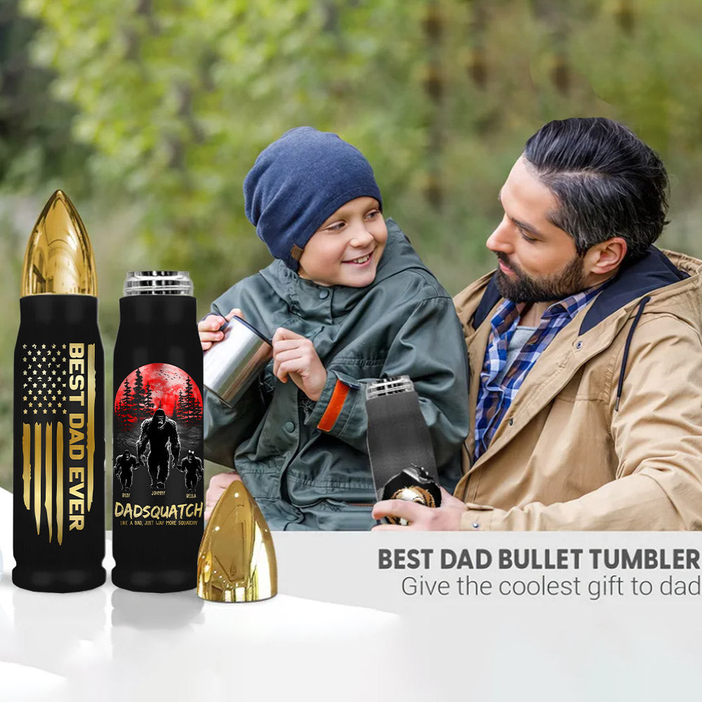Papasquatch, Like A Grandpa, Just Way More Squatchy - Personalized Bullet Tumbler
