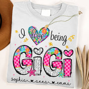 I Love Being Gigi - Personalized Shirt For Grandma - Custom Shirt Mother's Day NA04 Do99