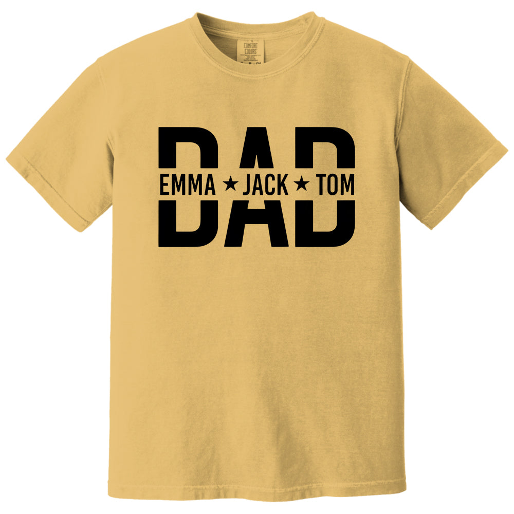Custom Dad Shirt With Kids Names, Dad T-Shirt, Personalized Dad Shirt, Father's Day Shirt, New Dad Shirt, Daddy Shirt, Birthday Gift Dad Tee Hv01