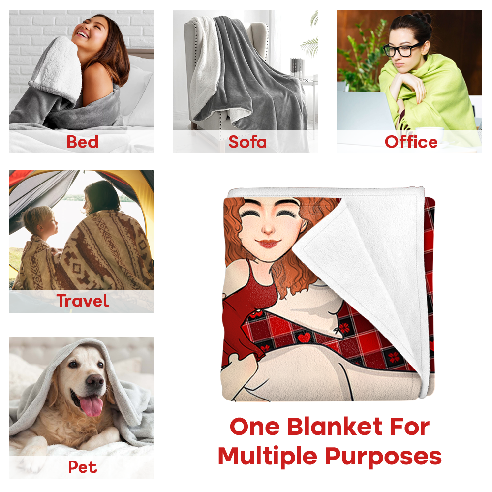 All I Want For Christmas Is You Naked Persionalized Blanket For Couple T0807 Pa00