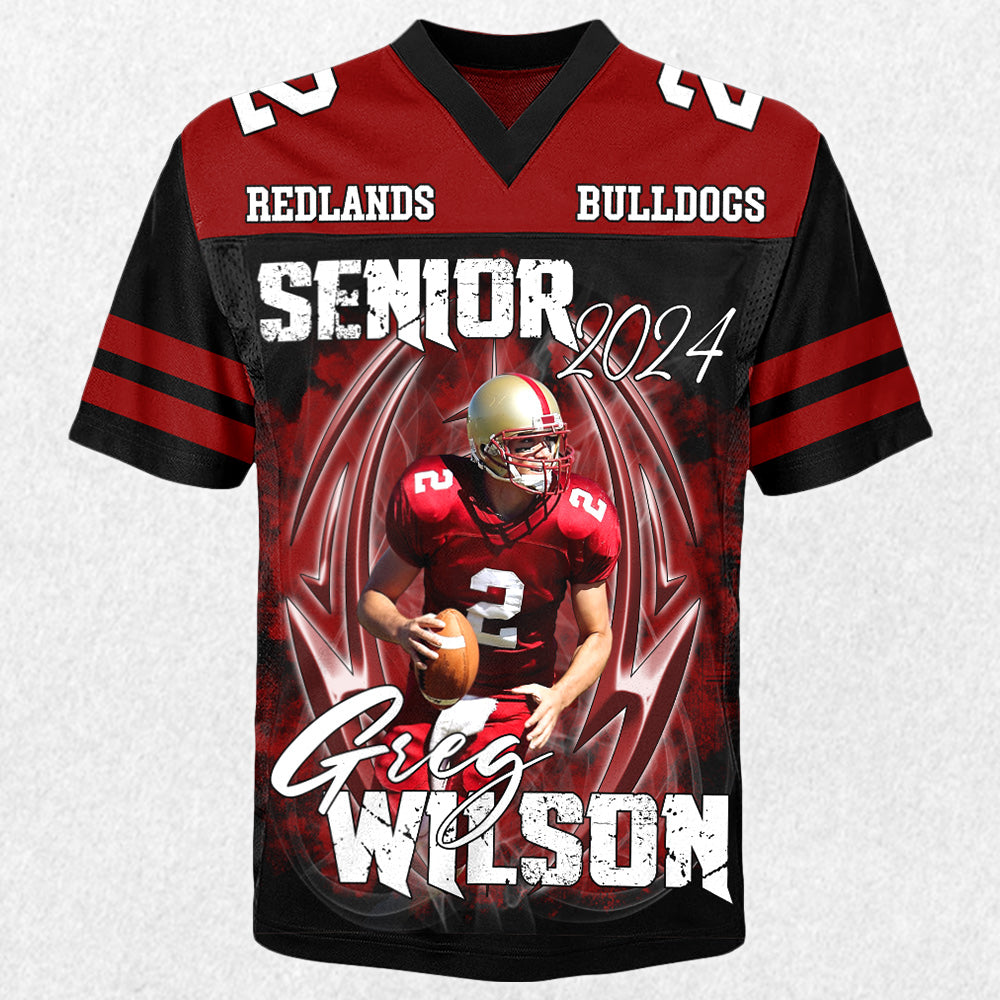 Custom Photo Football Jersey Shirt For Football Family Game Day Shirt H2511 Trna