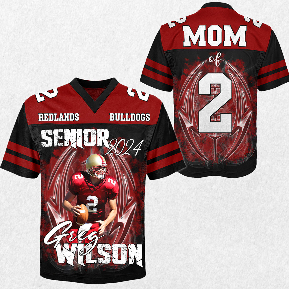 Custom Photo Football Jersey Shirt For Football Family Game Day Shirt H2511 Trna