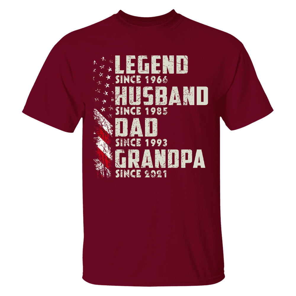Personalized Legend Husband Dad Grandpa, Custom Father's Day Shirt With Nick Name And Year, Best Gift For Grandpa, Grandpa Tee Hv01