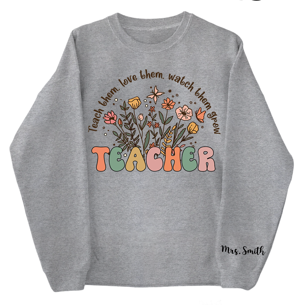 Customized Name Teacher Shirt, Personalized Teacher Shirt, Custom Teacher Shirt, Teacher Life Shirt, Teacher Sweater, Back To School Teacher