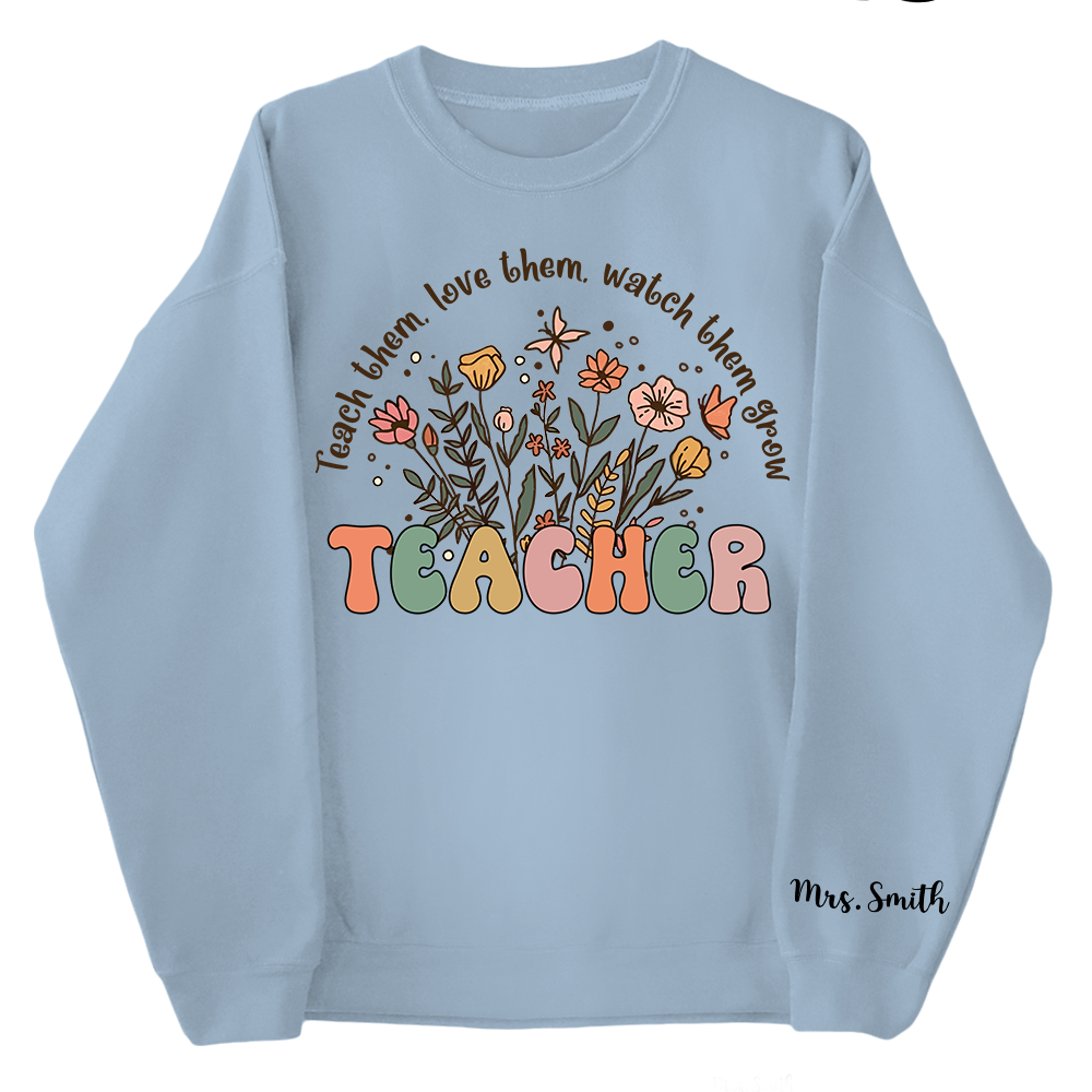 Customized Name Teacher Shirt, Personalized Teacher Shirt, Custom Teacher Shirt, Teacher Life Shirt, Teacher Sweater, Back To School Teacher