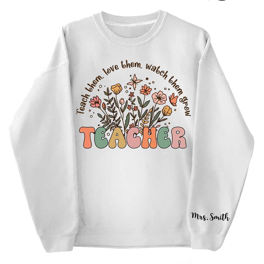 Customized Name Teacher Shirt, Personalized Teacher Shirt, Custom Teacher Shirt, Teacher Life Shirt, Teacher Sweater, Back To School Teacher