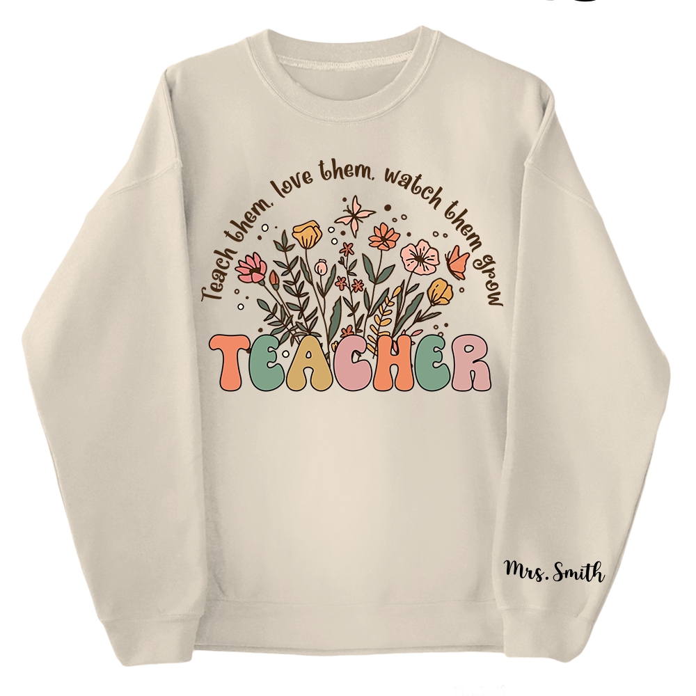 Customized Name Teacher Shirt, Personalized Teacher Shirt, Custom Teacher Shirt, Teacher Life Shirt, Teacher Sweater, Back To School Teacher