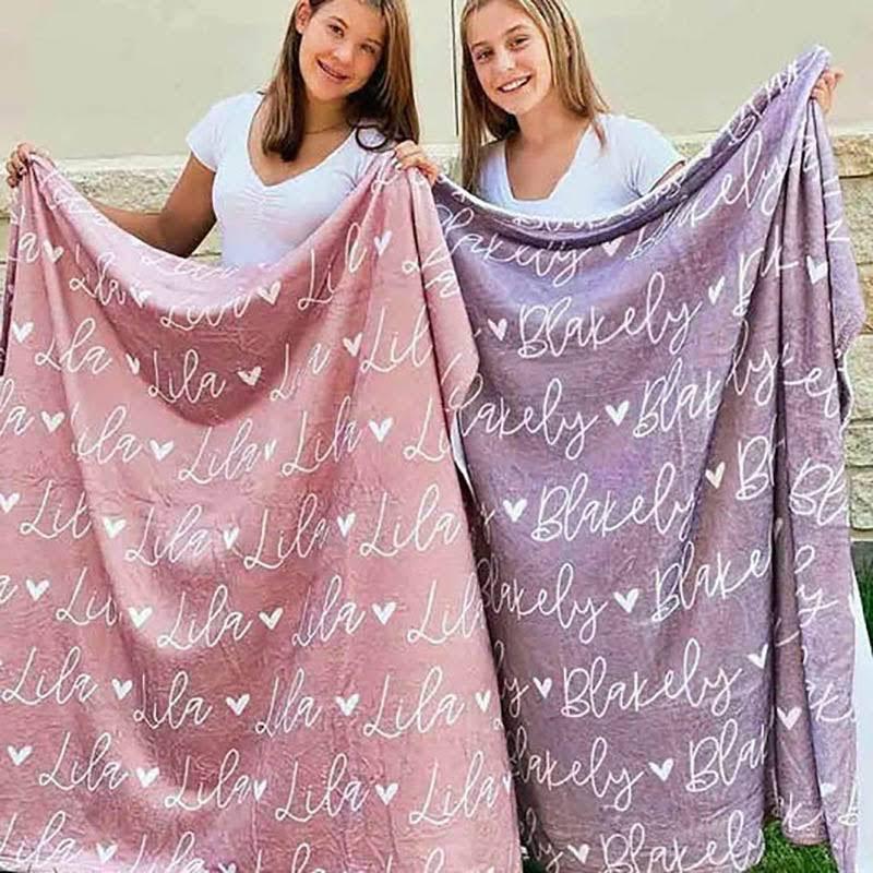 Personalized Name Fleece Blanket For Gift Personalized Blankets With Name