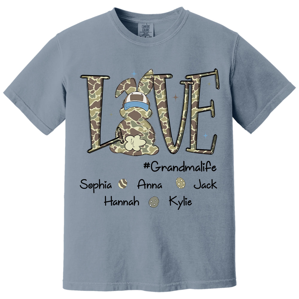 Love Grandmalife Easter Bunny T-Shirt, Custom Custom Gift For Nickname and Kids Names  T1807 Nh00
