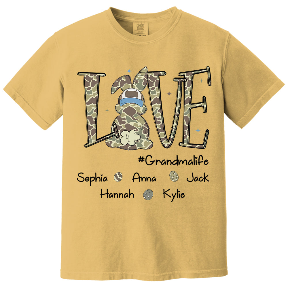 Love Grandmalife Easter Bunny T-Shirt, Custom Custom Gift For Nickname and Kids Names  T1807 Nh00