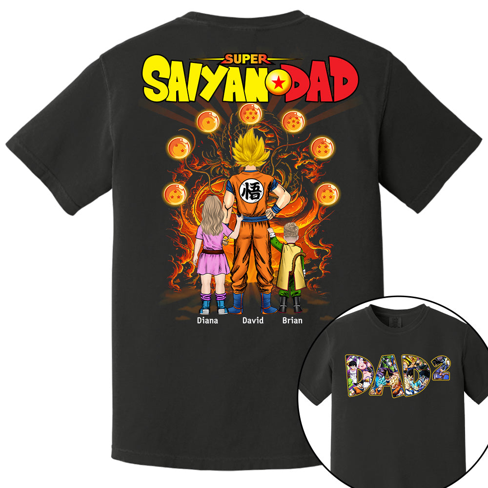 Personalized Super Saiyan Dad Shirt, Father's Day Shirt Tu24