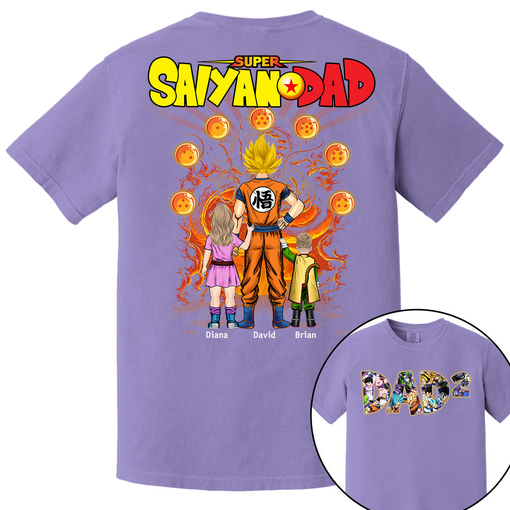 Personalized Super Saiyan Dad Shirt, Father's Day Shirt Tu24