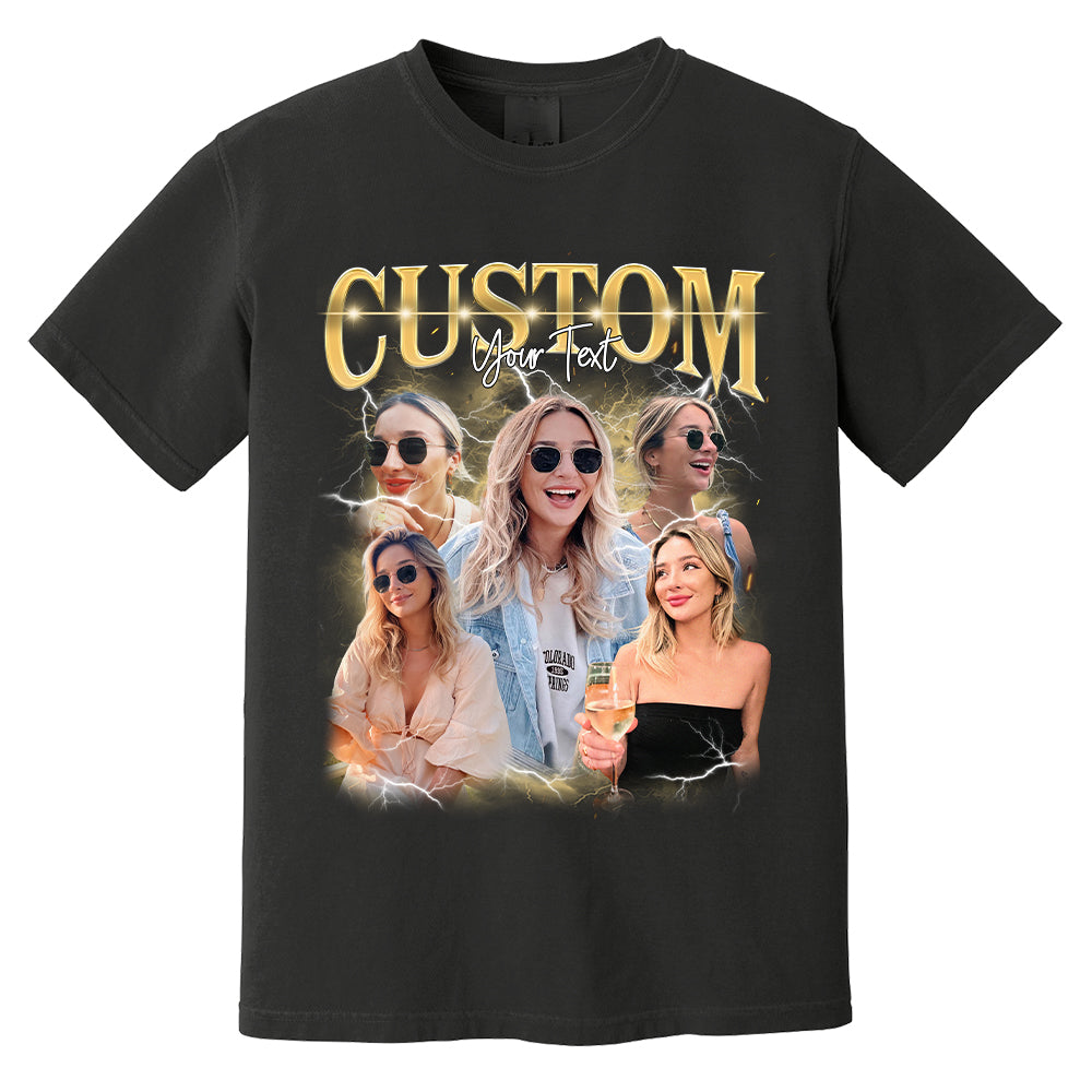 Custom Photo - Vintage Graphic 90s T-shirt That My Boy Football Gameday Shirt Custom Bootleg Rap Tee H2511