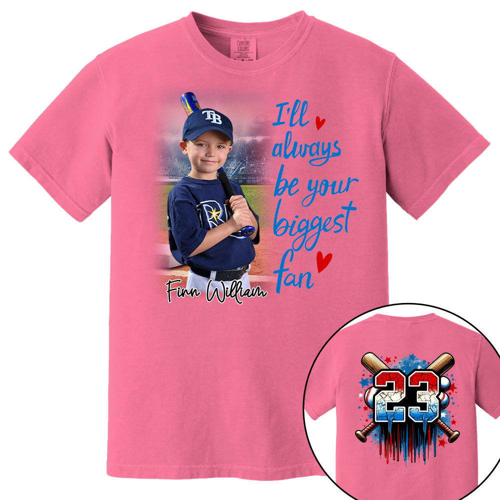 I'll Be Your Biggest Fan, Custom Photo Baseball Shirt, Baseball Mom Shirt A2110 Pt99