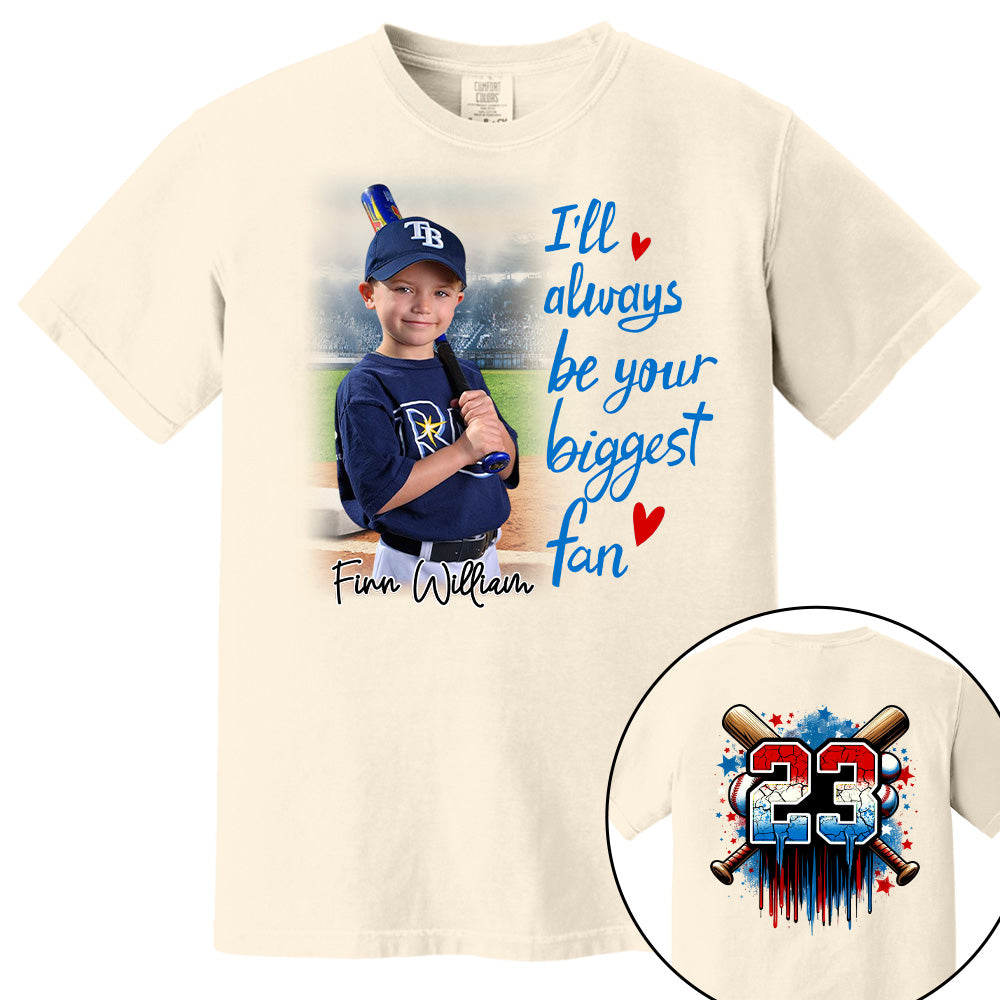 I'll Be Your Biggest Fan, Custom Photo Baseball Shirt, Baseball Mom Shirt A2110 Pt99