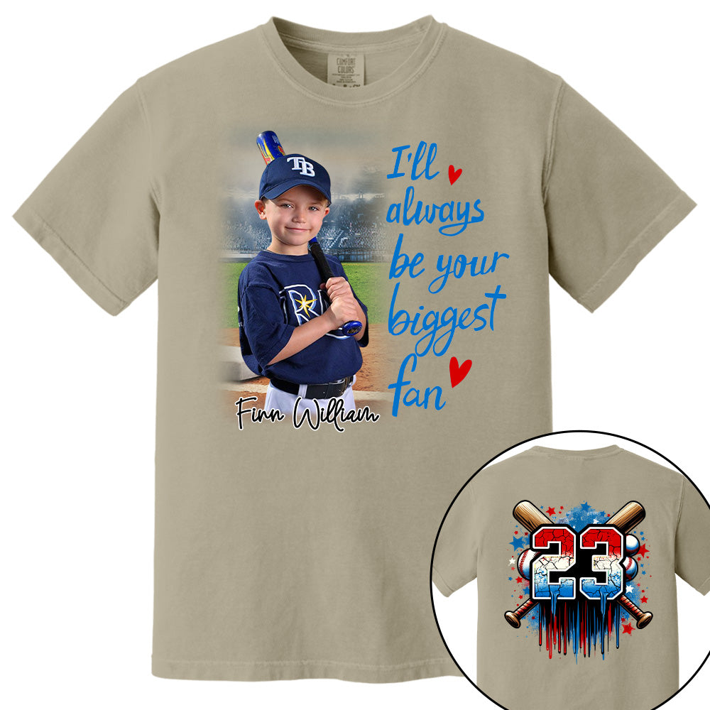 I'll Be Your Biggest Fan, Custom Photo Baseball Shirt, Baseball Mom Shirt A2110 Pt99